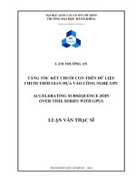 Tăng tốc kết chuỗi con trên dữ liệu chuỗi thời gian dựa vào công nghệ gpu  