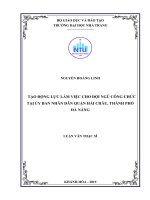 Tạo động lực làm việc cho đội ngũ công chức tại ủy ban nhân dân quận hải châu, thành phố đà nẵng  