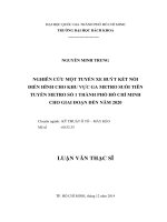 Nghiên cứu một tuyến xe buýt kết nối điển hình cho khu vực ga metro suối tiên tuyến metro số 1 thành phố hồ chí minh cho giai đoạn đến năm 2020  