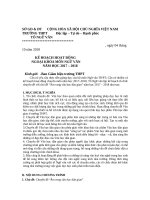 kế hoạch trải nghiệm sáng tạo môn văn 