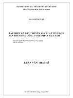 Tái thiết kế dây chuyền sản xuất gọn sản phẩm d sd công ty olympus việt nam  