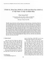Chính trị, khoa học chính trị và đào tạo khoa học chính trị  ở Việt Nam- Cơ hội và thách thức