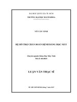 Hệ hỗ trợ chẩn đoán bệnh bằng học máy  