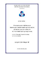 Ứng dụng quy trình lean trong quá trình thiết kế xây dựng (áp dụng tại các công ty tư vấn thiết kế tại việt nam)  