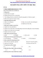 Bài kiểm tra lớp 6 môn tin học HK2