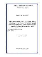 Nghiên cứu ảnh hưởng của hiệu ứng đảo nhiệt đô thị do quá trình đô thị hóa đến sự thay đổi lượng mưa trên địa bàn thành phố hồ chí minh  