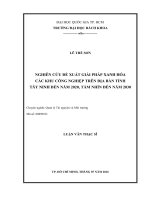Nghiên cứu đề xuất giải pháp xanh hóa các khu công nghiệp trên địa bàn tỉnh tây ninh đến năm 2020, tầm nhìn đến năm 2030  