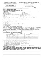 Đề thi học kì 1 môn Lịch sử 6 năm 2020-2021 - Trường THCS Đoàn Thị Điểm