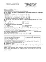 Đề thi học kì 1 môn Lịch sử 6 năm 2020-2021 có đáp án - Trường TH&THCS Lão Hộ