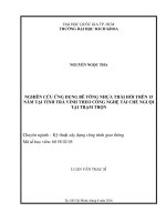 Nghiên cứu ứng dụng bê tông nhựa thải hồi trên 15 năm tại tỉnh trà vinh theo công nghệ tái chế nguội tại trạm trộn  