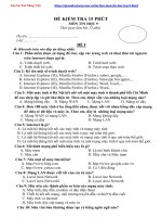 Kiểm tra 15 phút môn tin học lớp 9