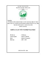 (Khóa luận tốt nghiệp) ứng dụng công nghệ tin học và máy toàn đạc điện tử thực hiện công tác thành lập bản đồ địa chính tờ số 10 tỷ lệ 1 1000 thị trấn hùng quốc, huyện trà lĩnh, tỉnh cao bằng