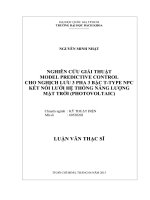 Nghiên cứu giải thuật model predictive control cho nghịch lưu 3 pha 3 bậc t tyle npc kết nối lưới hệ thống năng lượng mặt trời (photovoltaic)  
