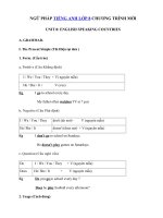 Tải Ngữ pháp Tiếng Anh lớp 8 Unit 8 English Speaking Countries - Ôn tập Tiếng Anh lớp 8 chương trình mới