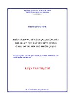 Phân tích ứng xử của cọc xi măng đất khi gia cố nền đất yếu dưới đường ở khu đô thị mới thủ thiêm quận 2  
