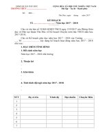 Mẫu kế hoạch tổ chuyên môn trường THCS - năm học 2017 – 2018