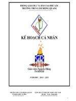 Ke hoach ca nhan 14-15: Nguyen Dung
