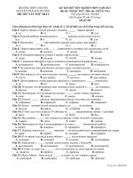 đề thi thử tốt nghiệp thpt quốc gia  lần 1 năm học 20202021