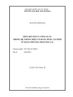 Phân bố tối ưu công suất trong hệ thống điện có ràng buộc an ninh sử dụng phương pháp pso lai  