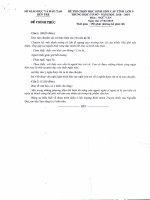 Đề thi - Đáp án HSG môn Văn lớp 9. Năm học 2018-2019