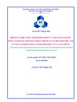 Trích ly hợp chất triterpenoid từ nấm linh chi đỏ việt nam bằng phương pháp trích lý có hỗ trợ siêu âm và thử nghiệm hoạt tính sinh học của cao trích  