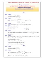BỘ đề KIỂM TRA học kì 2  môn TOÁN (tự LUẬN)   lớp TOÁN THẦY HUY 