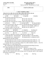 Đề thi học kì 1 môn Hóa học 9 năm 2020-2021 có đáp án - Trường THCS Chu Minh