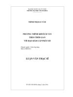 Phương trình khuếch tán theo thời gian với đạo hàm cấp phân số  
