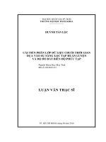 Cải tiến phân lớp dữ liệu chuỗi thời gian dựa vào sự sàng lọc tập huấn luyện và độ đo bất biến độ phức tạp  