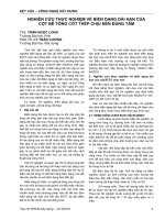 nghiên cứu thực nghiệm về biến dạng dài hạn của cột bê tông cốt thép chịu nén đúng tâm