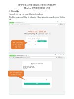 Hướng dẫn khảo sát đại trà khối 7.