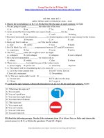 Đề Thi Học Kì 2 Tiếng Anh Lớp 9 Mới Nhất