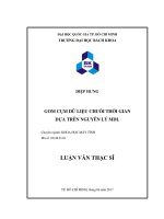 Gom cụm dữ liệu chuỗi thời gian dựa trên nguyên lý mdl  