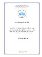 Nghiên cứu hoạt tính ức chế enzyme α glucosidase của một số loài rong nâu thu hoạch tại vùng biển khánh hòa  