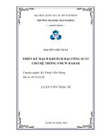 Thiết kế mạch khuyếch đại công suất cho hệ thống fmcw radar  