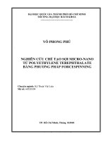 Nghiên cứu chế tạo sợi micro nano từ polyethylene terephthalate bằng phương pháp forcespinning  