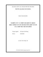 Nghiên cứu và thiết kế khối tự động hiệu chỉnh tần số cho bộ tổng hợp tần số của chíp thu truyền hình  