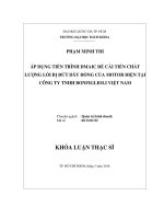 Áp dụng tiến trình dmaic để cải tiến chất lượng lỗi bị đứt dây đồng của motor điện tại công ty tnhh bonfiglioli việt nam  