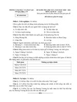 Đề thi học kì 1 môn Lịch sử 6 năm 2020-2021 có đáp án - Phòng GD&ĐT huyện Phù Cát