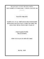 Tóm tắt Luận án Tiến sĩ Y học: Nghiên cứu tỷ lệ nhiễm helicobacterpyloriở bệnh nhân mày đay mạn và hiệu quả điều trị bằng phác đồ ba thuốc diệt vi khuẩn