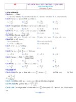 Đại số 10 - 10 đề kiểm tra 1 tiết chương 6 - LƯỢNG GIÁC