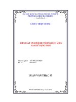 Khảo sát ổn định hệ thống điện miền nam sử dụng pss 