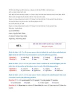 30 đề thi thử tiếng anh 2018 chọn lọc có đáp án chi tiết (bản WORD có thể chỉnh sửa) 