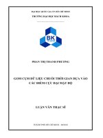 Gom cụm dữ liệu chuỗi thời gian dựa vào các điểm cực đại mật độ  