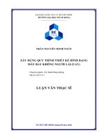 Xây dựng quy trình thiết kế hình dạng máy bay không người lái (uav)  