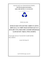 Đánh giá khả năng hấp thụ carbon của rừng thông ba lá tự nhiên nhằm góp phần quản lý rừng bền vững trong bối cảnh biến đổi khí hậu tại huyện đức trọng, tỉnh lâm đồng  