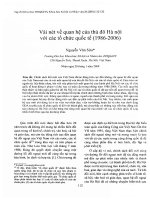 Vài nét về quan hệ của thủ đô Hà Nội với các tổ chức quốc tế (1986-2006)