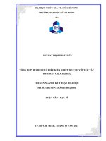 Tổng hợp biodiesel ở điều kiện nhiệt độ cao với xúc tác base rắn ca (och2ch3)2  