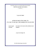 Đánh giá khả năng chịu tải của cọc từ kết quả thí nghiệm nén ngang pmt  