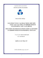 Giải pháp nâng cao hoạt động đổi mới sáng tạo tại công ty robert bosch engineering việt nam (rbvh)  